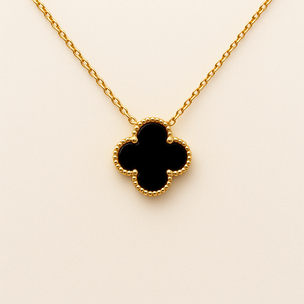 CLOVER | BLACK NECKLACE