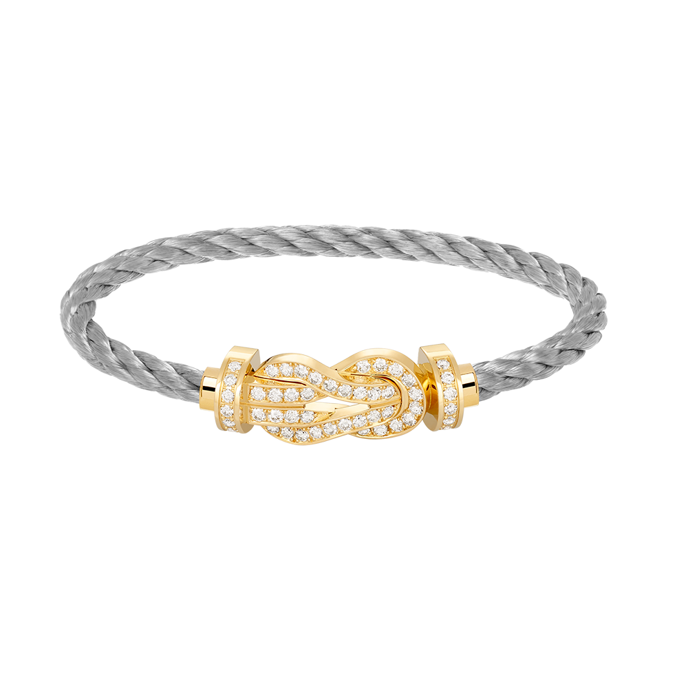 [Raffine]CHANCE LARGE 8 FIGURE BUCKLE FULLDIAMOND BRACELET GOLD