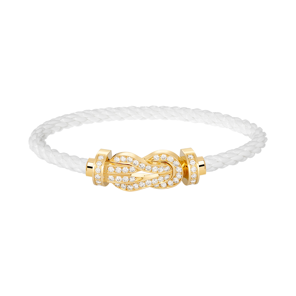 [Raffine]CHANCE LARGE 8 FIGURE BUCKLE FULLDIAMOND BRACELET GOLD