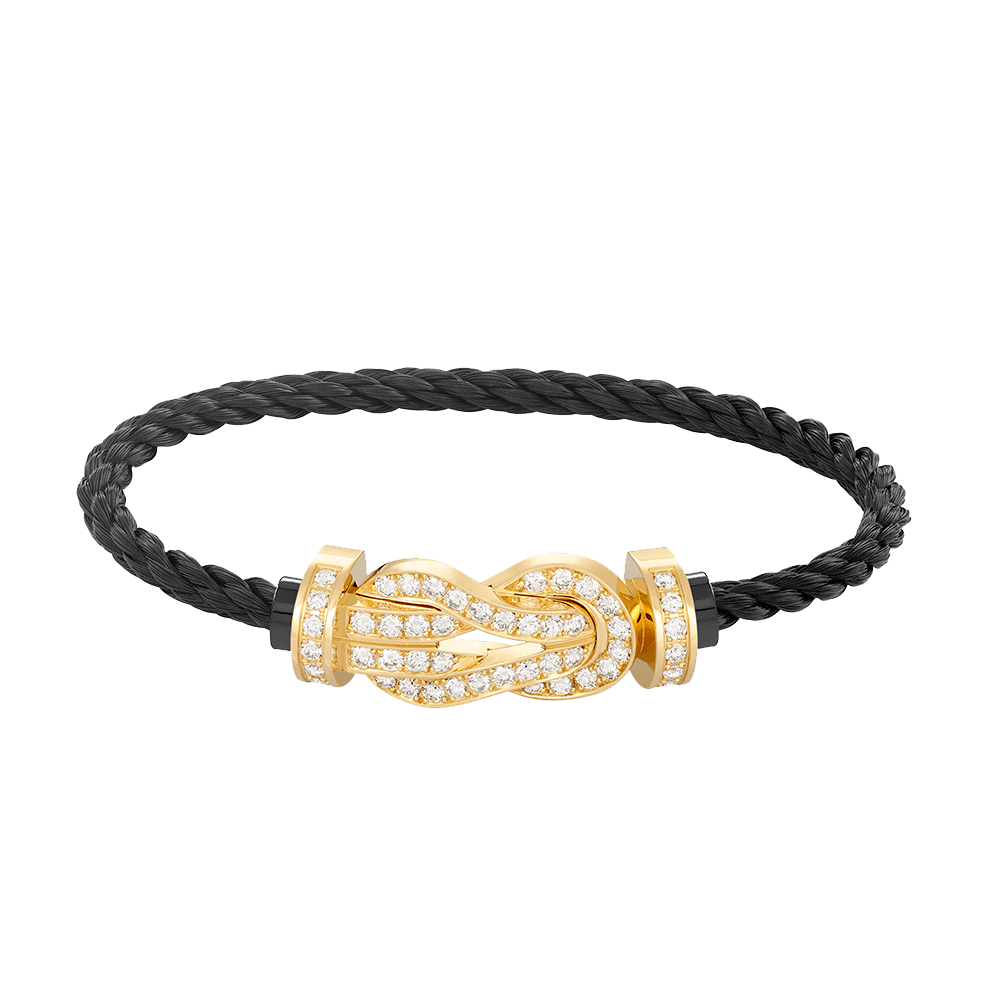 [Raffine]CHANCE LARGE 8 FIGURE BUCKLE FULLDIAMOND BRACELET GOLD