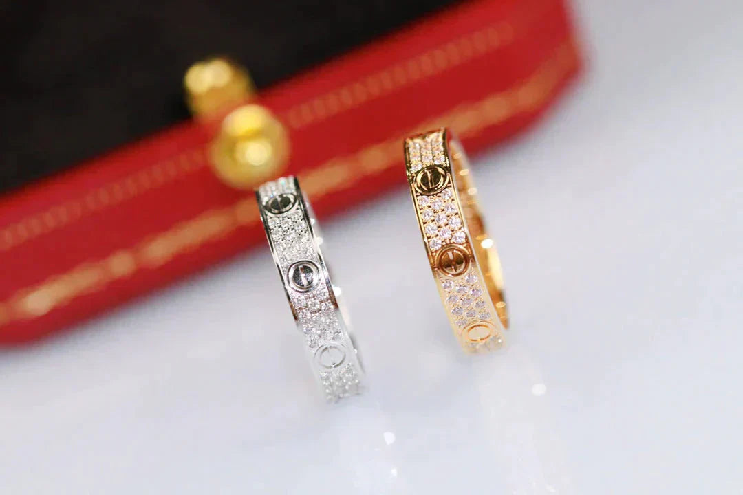[Raffine]LOVE RING 3.6MM DIAMOND PAVED