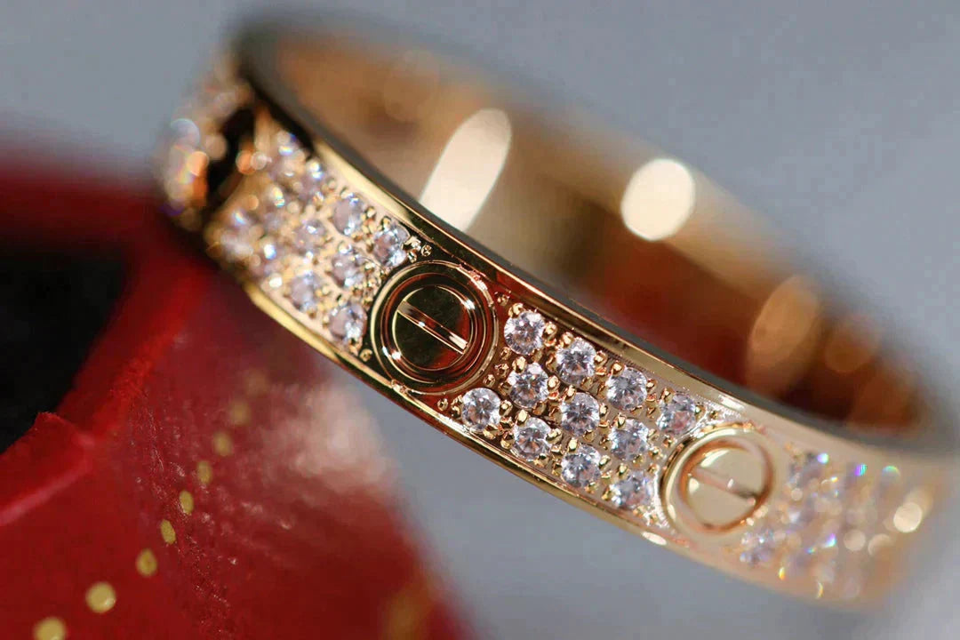 [Raffine]LOVE RING 3.6MM DIAMOND PAVED