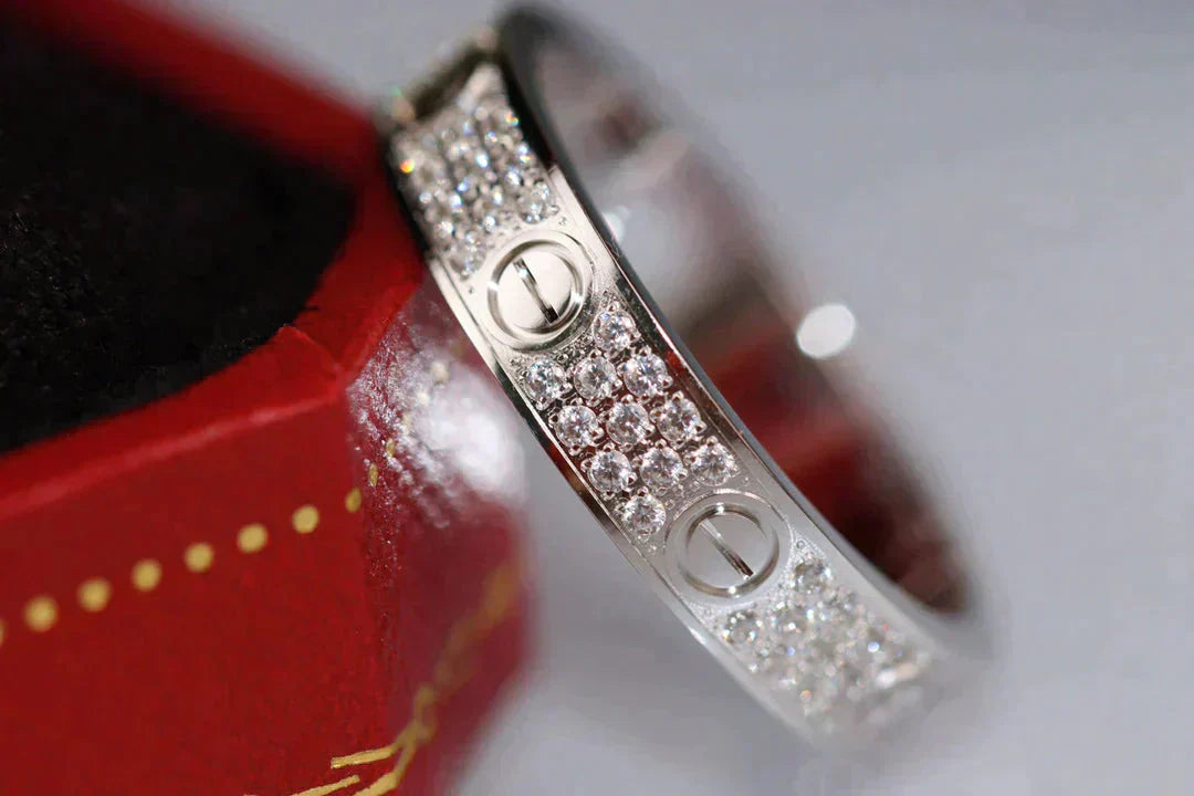 [Raffine]LOVE RING 3.6MM DIAMOND PAVED