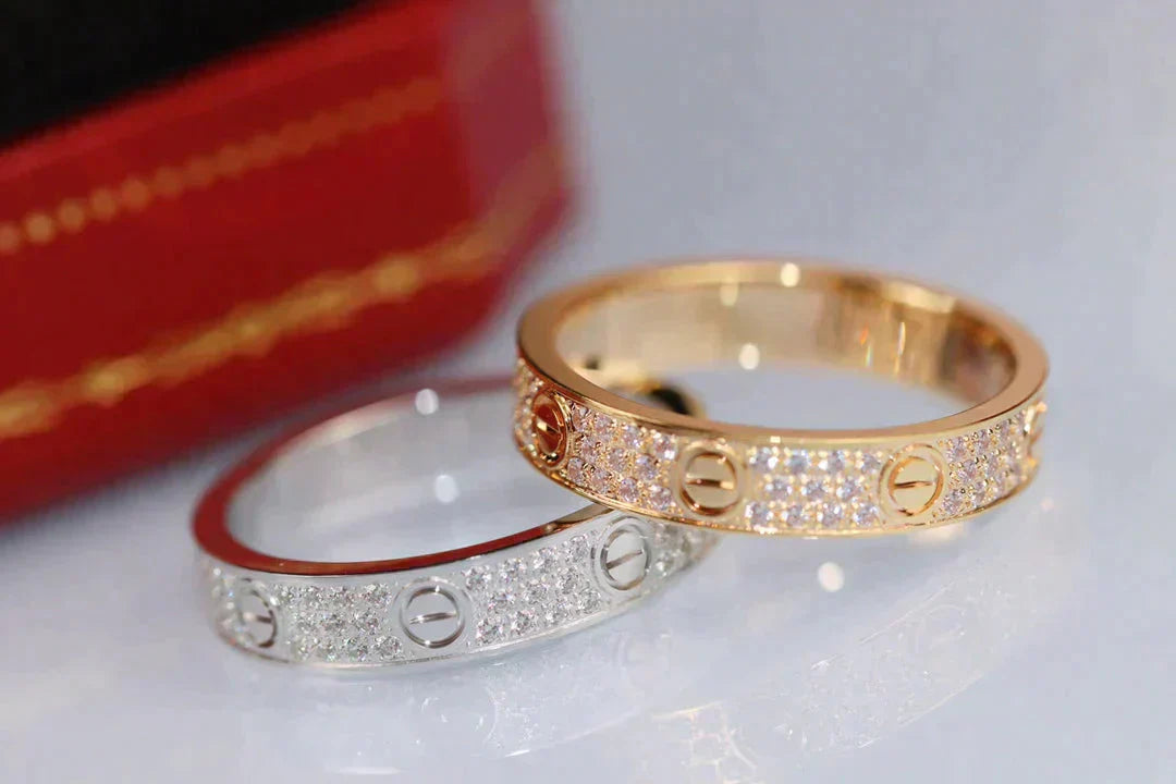 [Raffine]LOVE RING 3.6MM DIAMOND PAVED