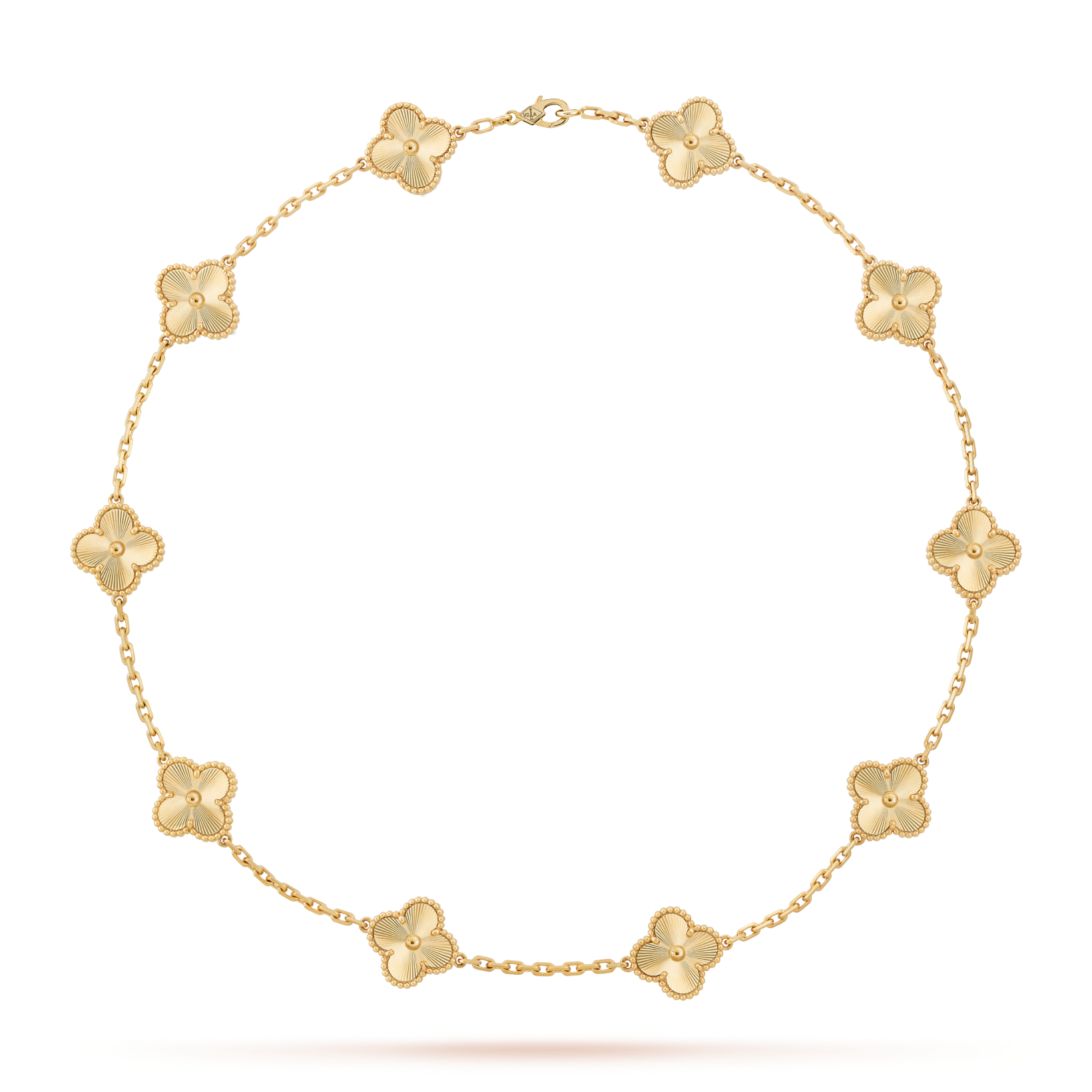 [Raffine]CLOVER 10 MOTIFS LASER NECKLACE