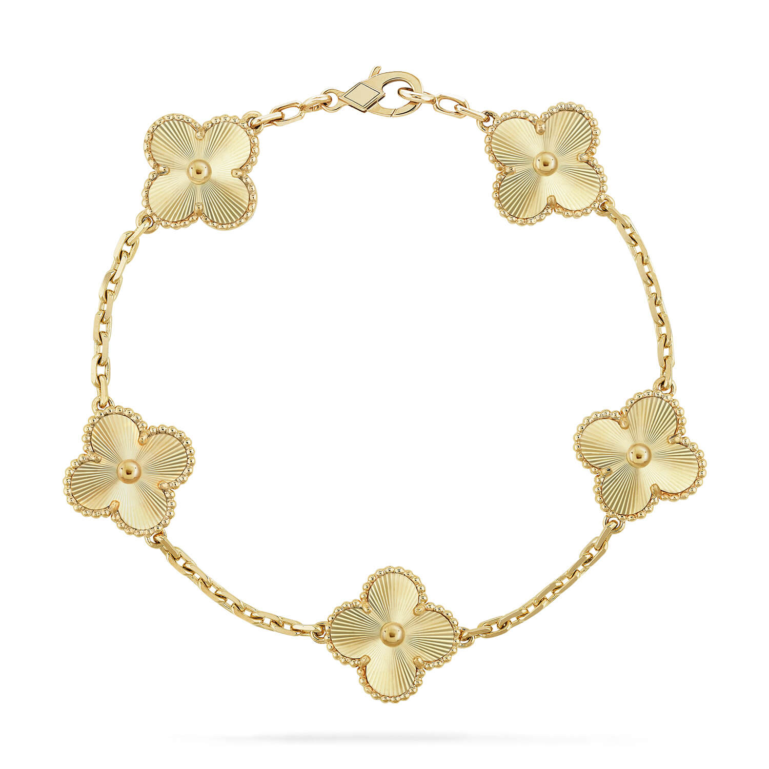 [Raffine]CLOVER 5 FLOWERS LASER BRACELET