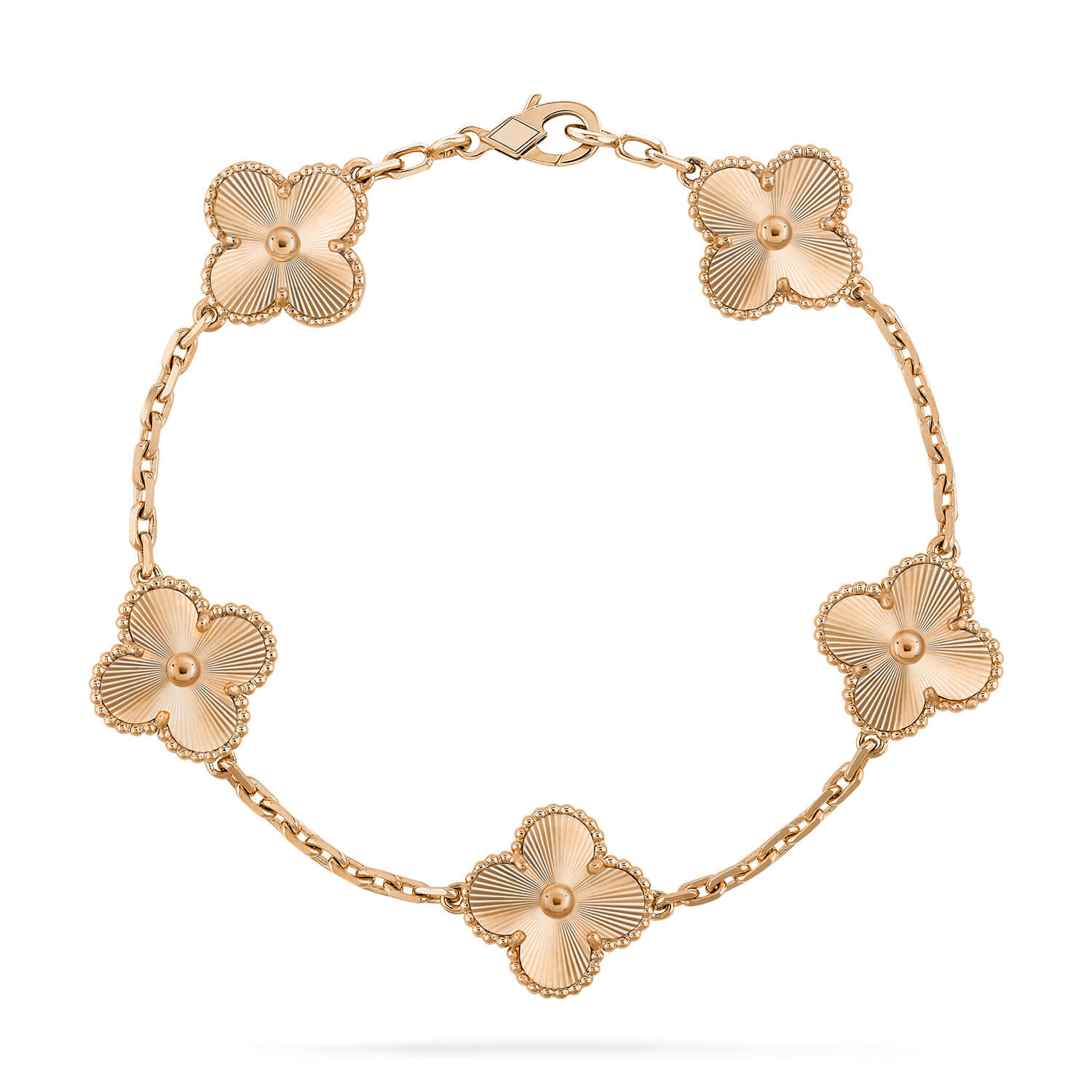 [Raffine]CLOVER 5 FLOWERS LASER BRACELET