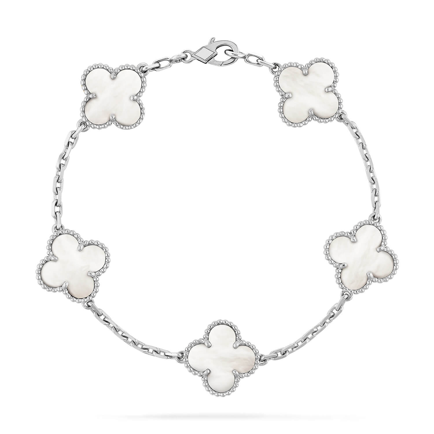 [Raffine]CLOVER SILVER MOP 5 MOTIF BRACELET