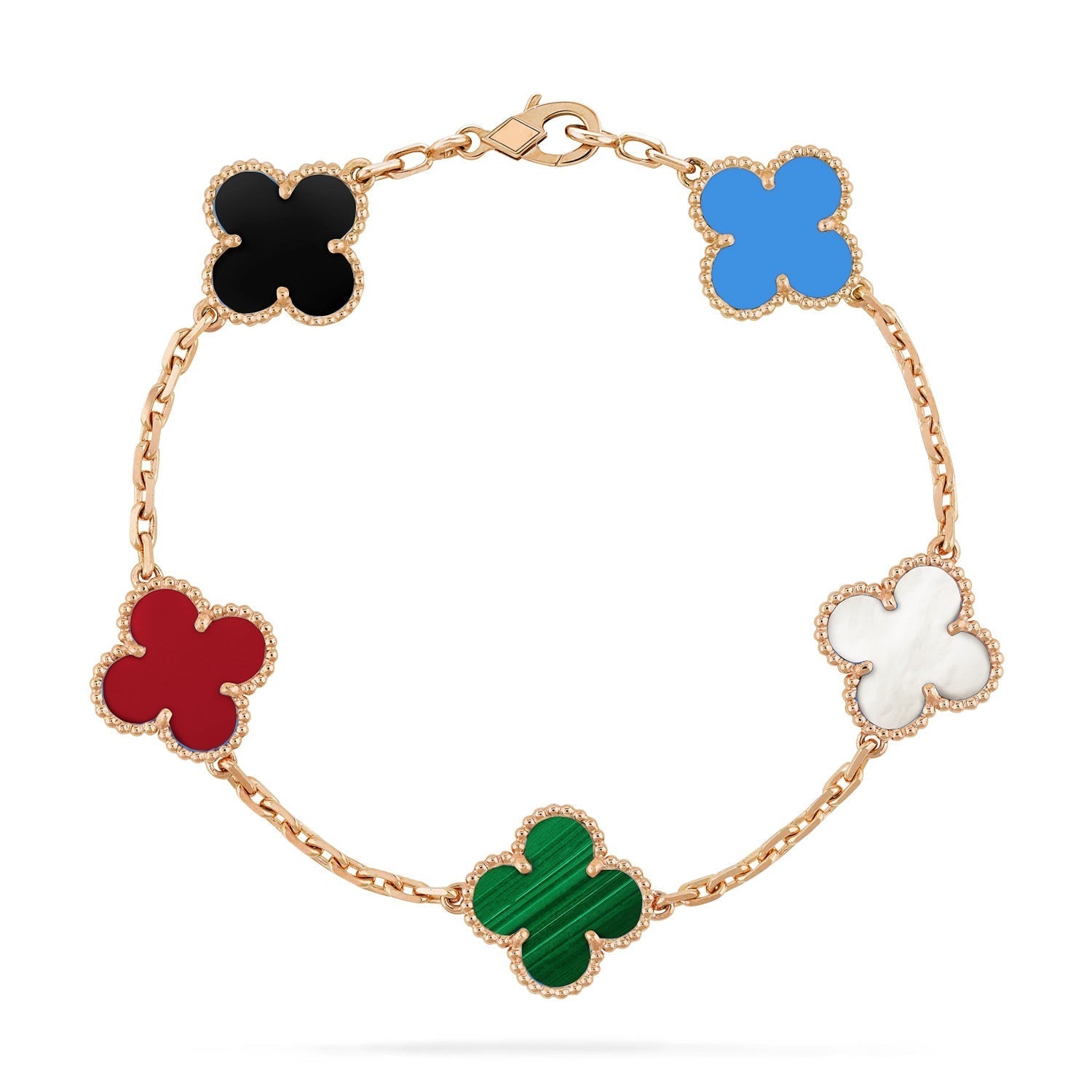 [Raffine]CLOVER 5 MOTIFS MULTICOLOR  BRACELET