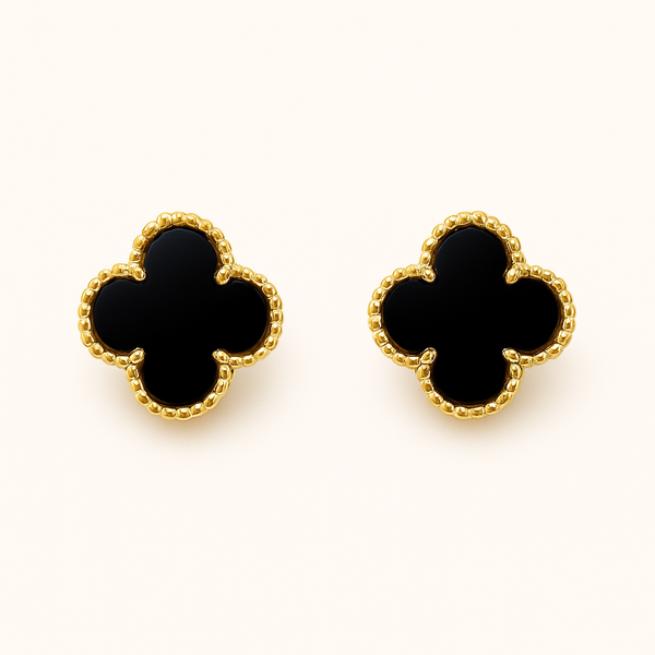 CLOVER | BLACK EARRINGS