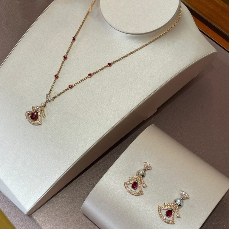 [Raffine]DREAM NECKLACE CARNELIAN DIAMOND PINK GOLD