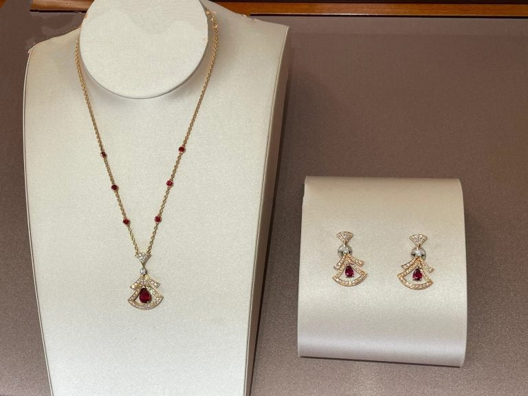 [Raffine]DREAM NECKLACE CARNELIAN DIAMOND PINK GOLD