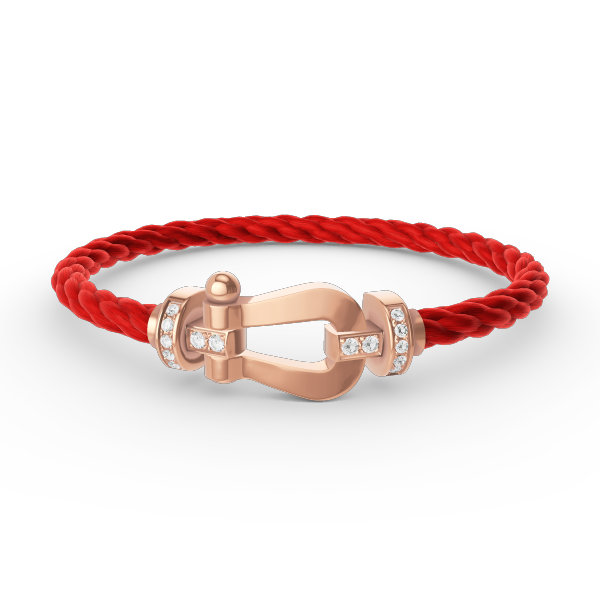 [Raffine]FORCE LARGE HORSESHOE HALF DIAMOND BRACELET ROSE GOLD