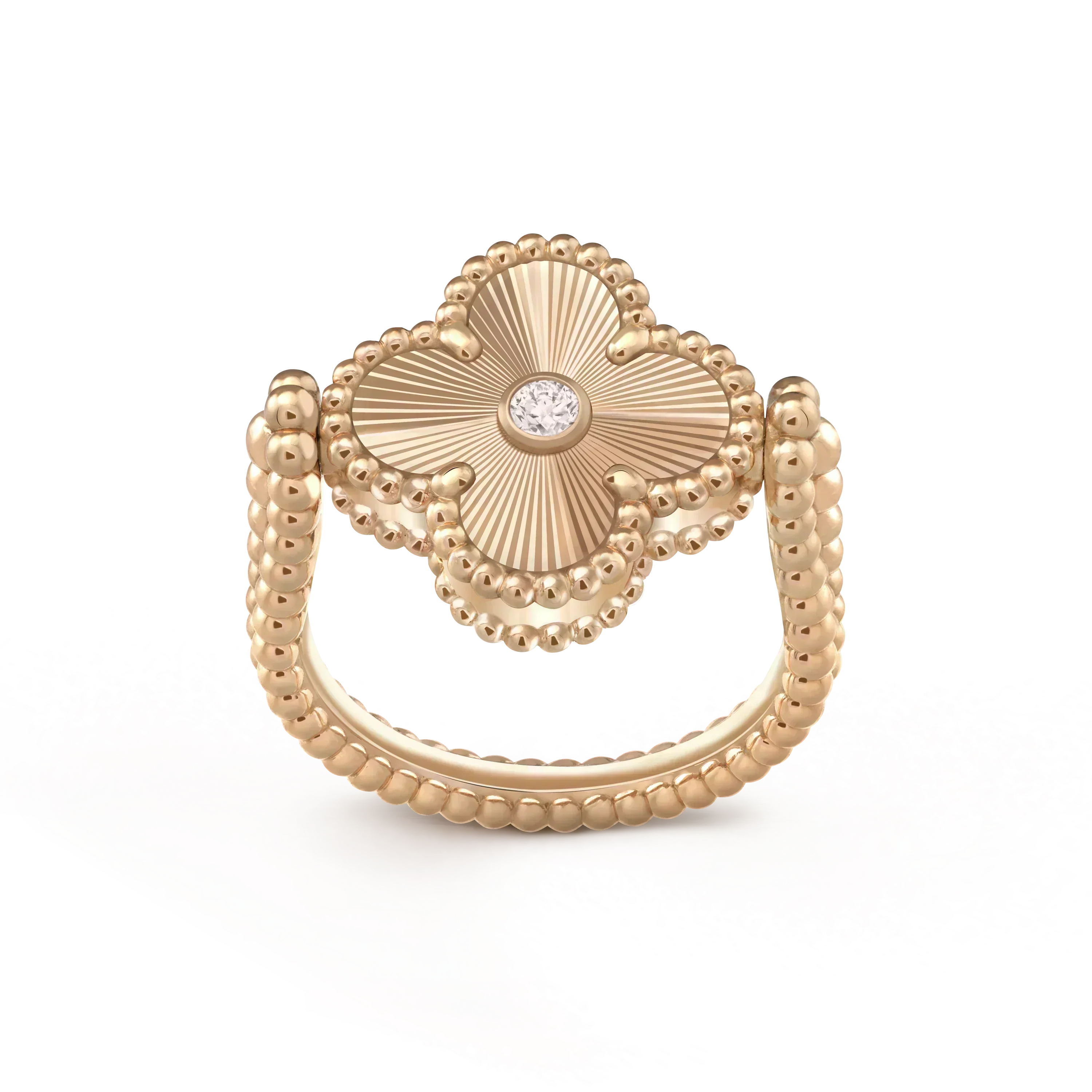 [Raffine]CLOVER RIVERSIBLE ROSE GOLD RING