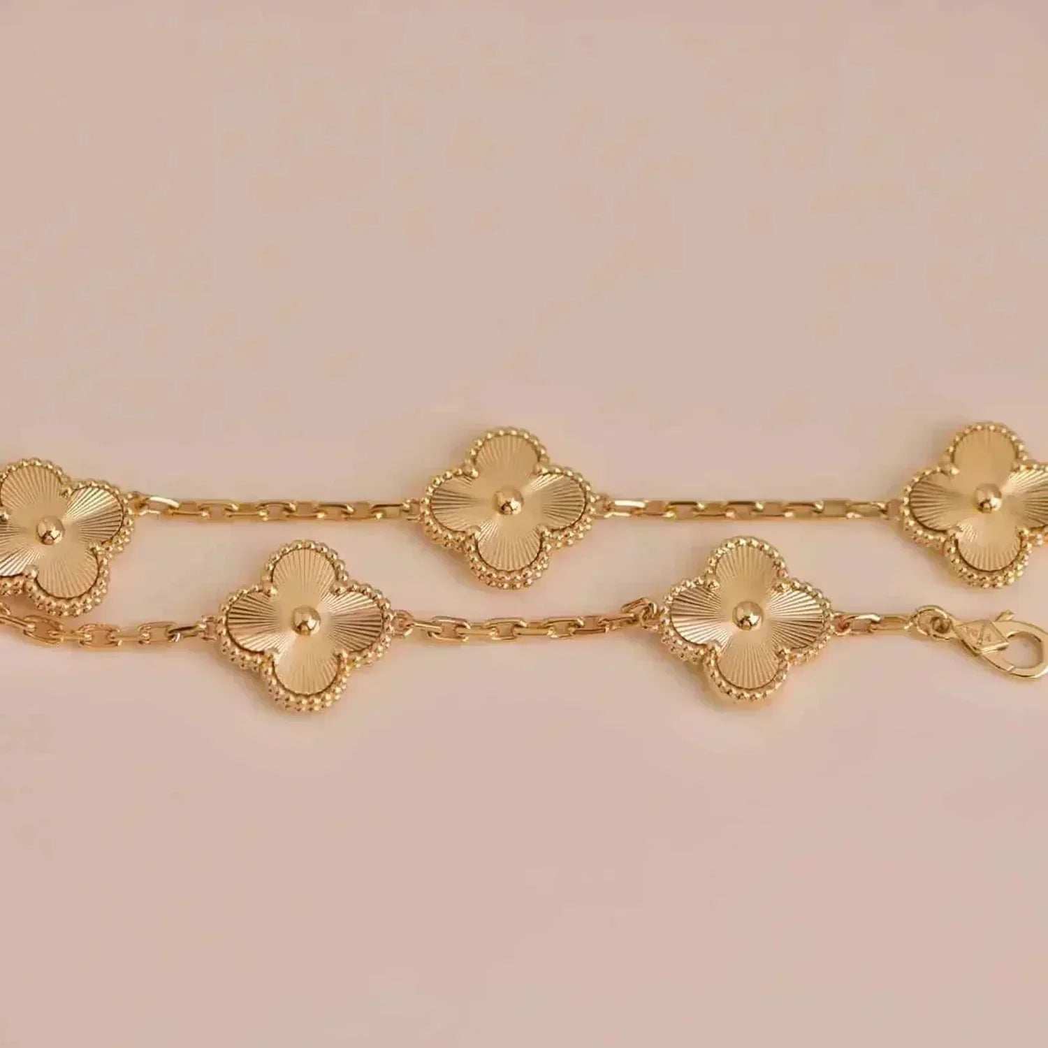 [Raffine]CLOVER 5 FLOWERS LASER BRACELET