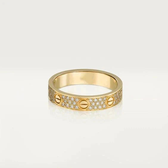 [Raffine]LOVE RING 3.6MM DIAMOND PAVED