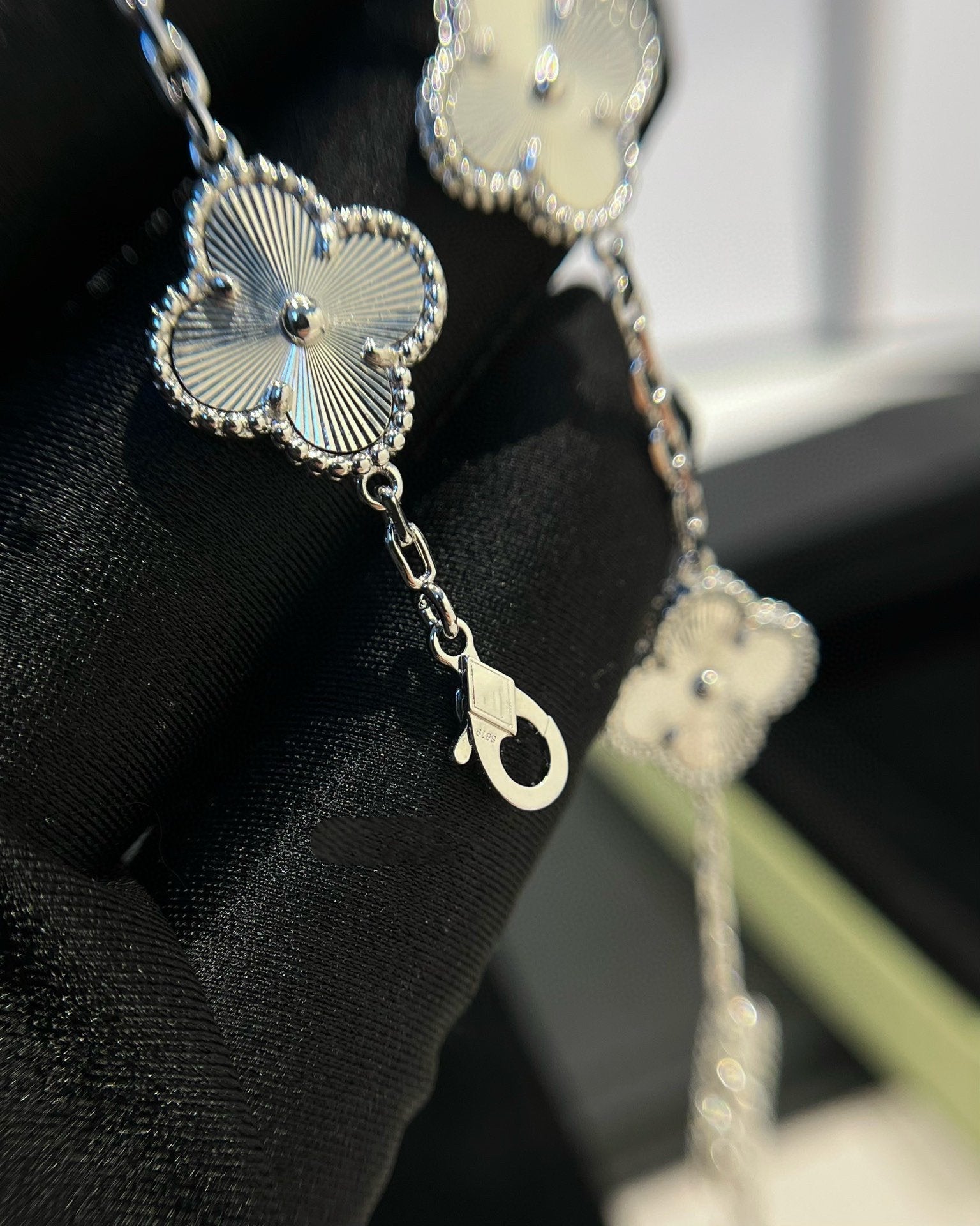 [Raffine]CLOVER SILVER 5 MOTIFS BRACELET